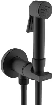 Смеситель с гигиеническим душем «Bossini» Paloma Flat E34003B.073 чёрный матовый