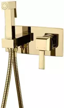 Смеситель с гигиеническим душем «Caprigo» Diamante 50-130-oro золото