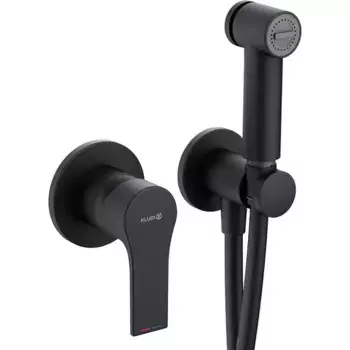 Смеситель с гигиеническим душем «Kludi» Zenta SL 489983965 чёрный матовый