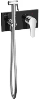 Смеситель с гигиеническим душем «Teska» Elsa BTK6420B чёрный/хром