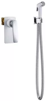 Смеситель с гигиеническим душем «Timo» Helmi 408900-16SM белый/хром