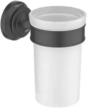 Стакан для зубных щёток «Акватек» Классик AQ4527MB на стену чёрный матовый