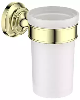 Стакан для зубных щёток «Акватек» Классик AQ4527PG на стену полированное золото