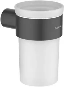 Стакан для зубных щёток «Акватек» Лира AQ4427MB на стену чёрный матовый