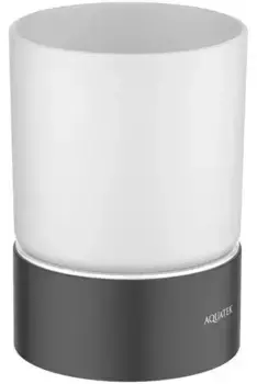 Стакан для зубных щёток «Акватек» Лира AQ4428MB на стол чёрный матовый