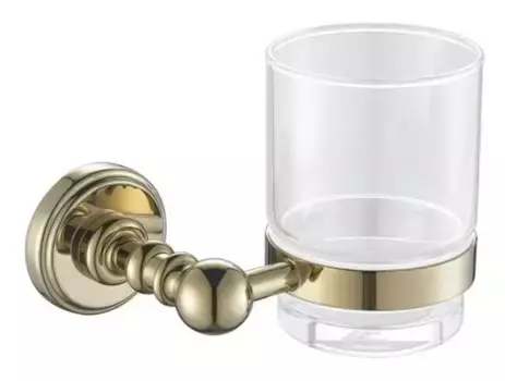 Стакан для зубных щёток «Aquanet» 4684 на стену золото