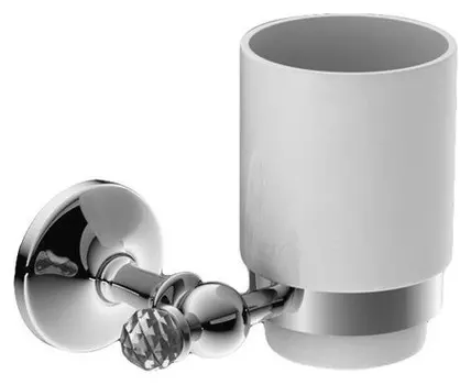 Стакан для зубных щёток «Art&Max» Antic Crystal AM-E-2668SJ-Cr на стену хром/белый