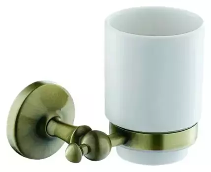 Стакан для зубных щёток «Art&Max» Antic AM-E-2668Q на стену бронза/белый