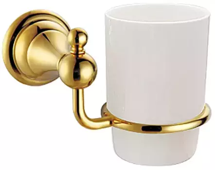 Стакан для зубных щёток «Azario» Elvia AZ91106G на стену золото