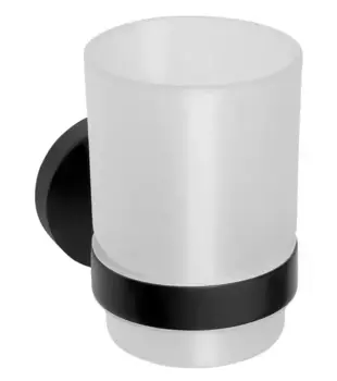 Стакан для зубных щёток «Bemeta» Dark 104110010 на стену чёрный