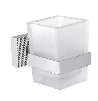 Стакан для зубных щёток «Cezares» PRIZMA-TUMS-NOP на стену чёрный матовый