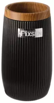 Стакан для зубных щёток «Fixsen» Black Boom FX-411-3 на стол чёрный/тёмное дерево