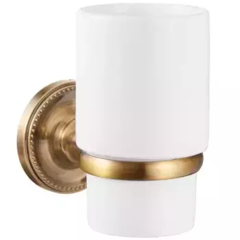 Стакан для зубных щёток «Fora» Real FOR-RE044 на стену бронза