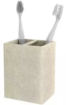Стакан для зубных щёток «Fora» Stone Natural FOR-STN042NAT на стол бежевый