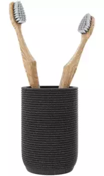 Стакан для зубных щёток «Fora» Twister FOR-TWR044BL на стол чёрный