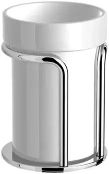 Стакан для зубных щёток «Langberger» Alster 10913A на стол, на раковину белый/хром