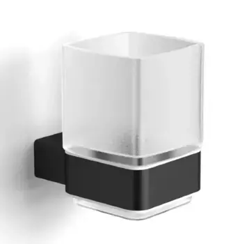 Стакан для зубных щёток «Langberger» Black Edition 11311A-BP на стену чёрный