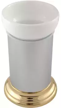 Стакан для зубных щёток «Migliore» Mirella 17267 на стол хром/золото