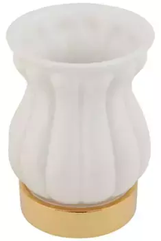 Стакан для зубных щёток «Migliore» Olivia 17476 на стол золото/белый