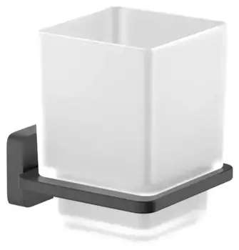 Стакан для зубных щёток «Schein» 9231MB на стену чёрный