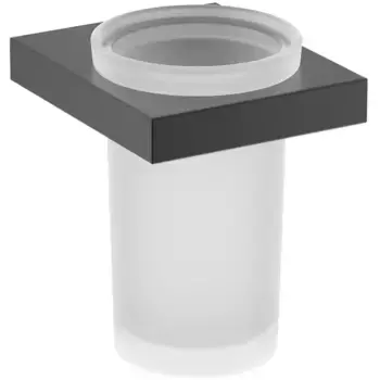 Стакан для зубных щёток «Timo» Petruma 15233/03 на стену чёрный матовый