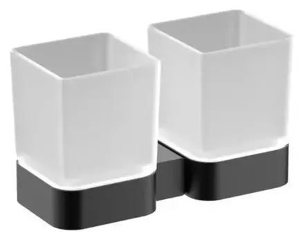 Стакан для зубных щёток «Timo» Selene 14034/03 на стену чёрный матовый