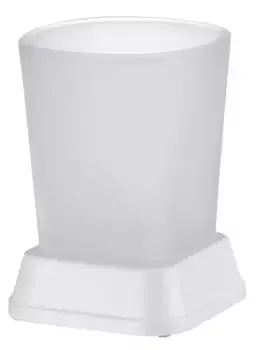 Стакан для зубных щёток «WasserKRAFT» Amper K-5428W на стол белый матовый