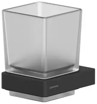 Стакан для зубных щёток «Whitecross» Cubo CU2430BL на стену чёрный матовый