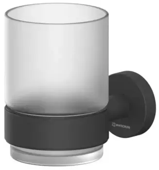 Стакан для зубных щёток «Whitecross» Ergo ER2230BL на стену чёрный матовый