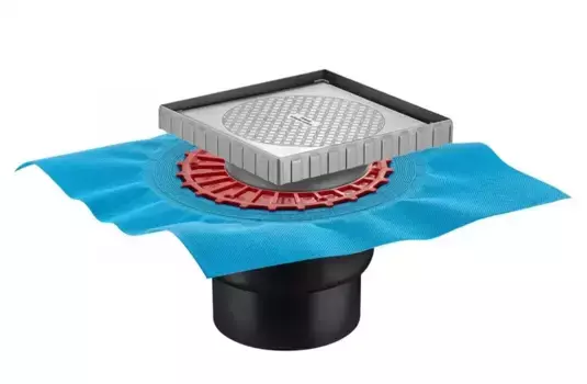 Трап BERGES водосток напольный ZENTRUM Keramik 150*150 под плитку, без обрамления, вертикальный слив D50-110 · Zentrum Keramik, Berges Wasserhaus, 093466