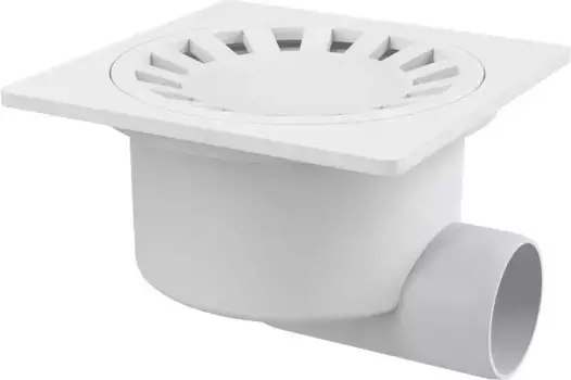 Трап для душа «AlcaPlast» APV15 150*150/50 APV15 боковой выпуск белый