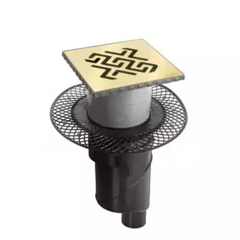 Трап для душа «Berges Wasserhaus» Platz Antik 150/150 094061 вертикальный выпуск бронза