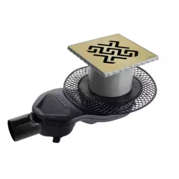 Трап для душа «Berges Wasserhaus» Platz Antik 150/150 094161 боковой выпуск бронза