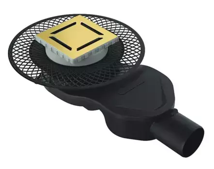 Трап для душа «Berges Wasserhaus» Platz Norma 150/150 боковой выпуск золото