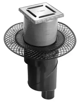 Трап для душа «Berges Wasserhaus» Platz Norma 150/150 вертикальный выпуск матовый хром