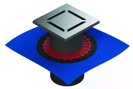 Трап для душа «Berges Wasserhaus» Zentrum Norma 150/150 вертикальный выпуск хром