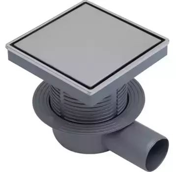 Трап для душа «Logan» Logan L006 150х150 00312516 боковой выпуск нержавеющая сталь