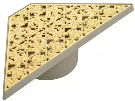 Трап для душа «Migliore» 24895-DO 300(52)х125 мм боковой выпуск золото