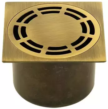 Трап для душа «Migliore» Bangkok 20204-BR 100x100 мм вертикальный выпуск бронза