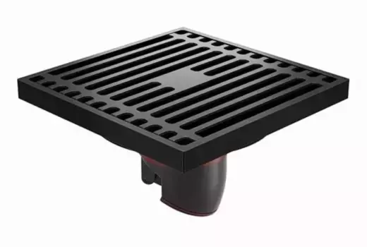 Трап для душа «Orange» TR01-005 100х100 TR01-005b вертикальный выпуск чёрный