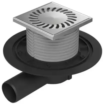 Трап для душа «Paini» Нептун 125/125 381A боковой выпуск хром