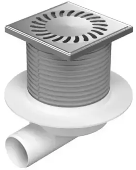 Трап для душа «Paini» Нептун 125/125 425NXL боковой выпуск хром