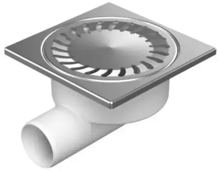 Трап для душа «Paini» Нептун 150/150 326XN боковой выпуск хром