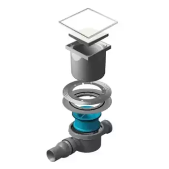 Трап для душа «Pestan» Confluo Standard 2 13000094 боковой выпуск White Glass/хром