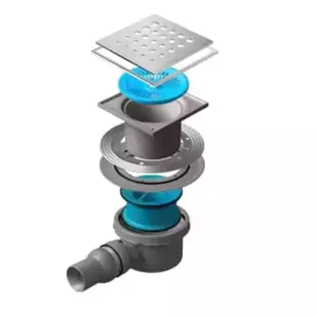 Трап для душа «Pestan» Confluo Standard Drops 1 13000072 боковой выпуск Mask хром