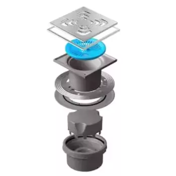 Трап для душа «Pestan» Confluo Standard Square Vertical 13000076 вертикальный выпуск Mask хром