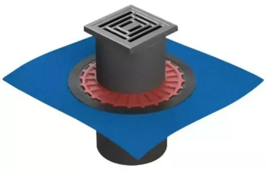 Трап для душа «Vitra» Square 10/10 см 59980109000 вертикальный выпуск матовый хром