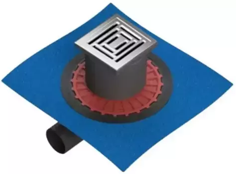 Трап для душа «Vitra» Square 15/15 см 59980107000 боковой выпуск хром