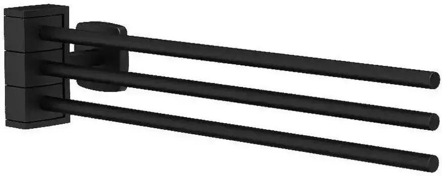 Тройной поворотный полотенцедержатель «AM.PM Plus» Gem Plus A90327B22 на стену чёрный матовый