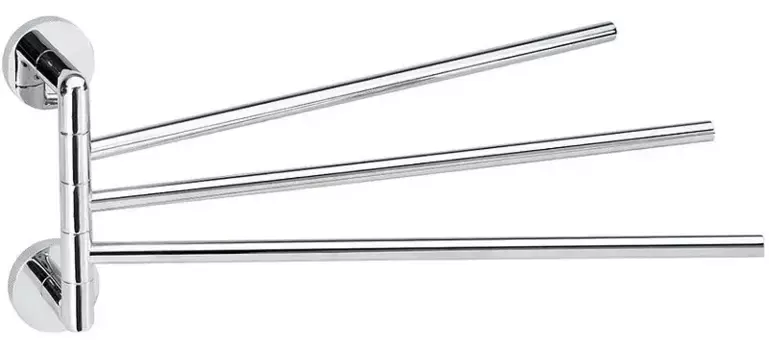 Тройной поворотный полотенцедержатель «Bemeta» Stella 166204112 на стену хром